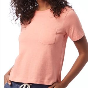 Alternative, Women's, Heavy Wash Cropped Pocket Tee, Size S